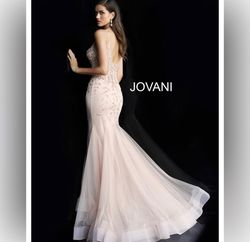 Jovani Red Size 4 Corset Floor Length Mermaid Dress on Queenly