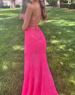 Mori Lee Hot Pink Size 4 Floor Length Tall Height Mermaid Dress on Queenly