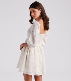 Style 05101-2211 Windsor White Size 12 Bachelorette Euphoria Flare Cocktail Dress on Queenly