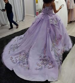 Style CH0223 Dancing Queen  Purple Size 2 Floor Length Quinceanera Ball gown on Queenly
