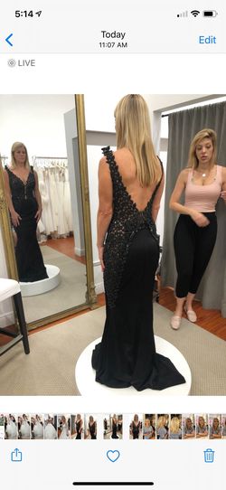 Pnina Tornai Black Size 4 Floor Length 50 Off Mermaid Dress on Queenly