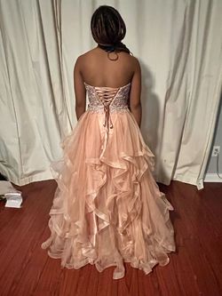 Camille La Vie Pink Size 4 Prom Strapless Bridgerton Ball gown on Queenly