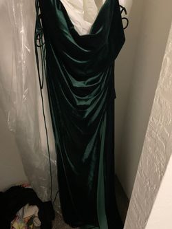 Green Size 16 Side slit Dress on Queenly