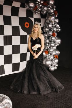 Mori Lee Black Size 0 Corset Floor Length Prom Mermaid Dress on Queenly