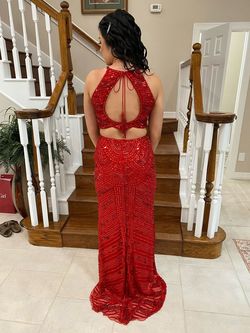 Sherri Hill Red Size 8 Pageant Floor Length Prom Straight Dress on Queenly