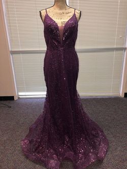 Purple Size 6 Mermaid Dress on Queenly