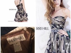 Sherri Hill Green Size 6 Black Tie Prom Midi Cocktail Dress on Queenly