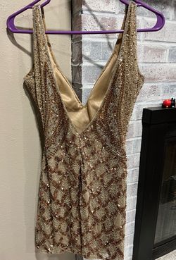 Primavera Gold Size 2 Midi Homecoming 50 Off Cocktail Dress on Queenly