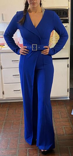 Fashion Nova Blue Size 4 Euphoria Jumpsuit Dress on Queenly