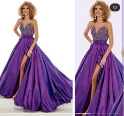 Rachel Allan Purple Size 4 Pageant Ball gown on Queenly