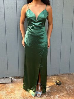 Windsor Green Size 8 Prom Floor Length Side slit Dress on Queenly