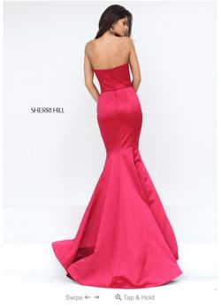 Sherri Hill Hot Pink Size 00 Sweetheart Tall Height Mermaid Dress on Queenly