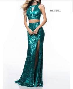 Sherri Hill Blue Size 6 Straight Dress on Queenly