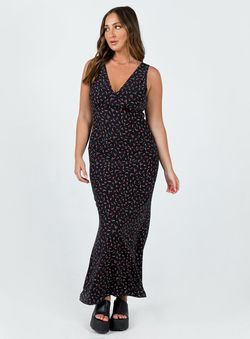 Style 1188144 Princess Polly Black Size 12 Plus Size Print Tall Height Cocktail Dress on Queenly