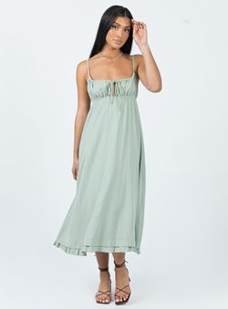 Style 1178502 Princess Polly Green Size 4 Tall Height Midi Cocktail Dress on Queenly