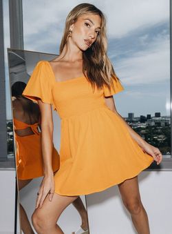 Style 1171569 Princess Polly Orange Size 0 Tall Height Jersey Cocktail Dress on Queenly