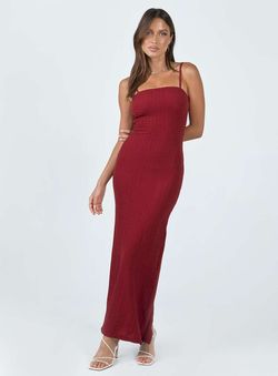 Style 1179717 Princess Polly Red Size 6 Polyester Winter Formal Side slit Dress on Queenly