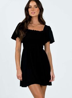 Style 1171781 Princess Polly Black Size 2 Jersey Sleeves Cocktail Dress on Queenly