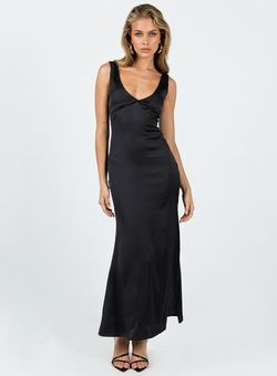 Style 1181851 Princess Polly Black Size 6 Prom Tall Height Side slit Dress on Queenly
