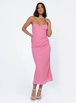 Style 1150643 Princess Polly Pink Size 4 Tall Height Polyester Cocktail Dress on Queenly