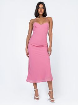 Style 1150643 Princess Polly Pink Size 4 Tall Height Polyester Cocktail Dress on Queenly