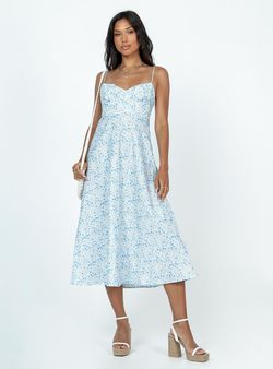 Style 1169324 Princess Polly Blue Size 4 Sweetheart Party Floor Length Cocktail Dress on Queenly
