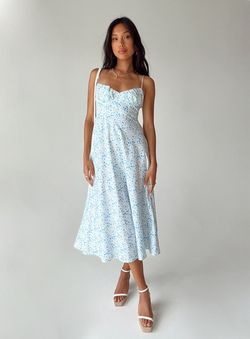 Style 1169326 Princess Polly Blue Size 8 Sweetheart Party Floor Length Cocktail Dress on Queenly