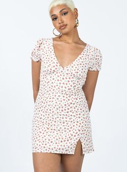 Style 1179696 Princess Polly White Size 6 Print Sleeves Polyester Cocktail Dress on Queenly