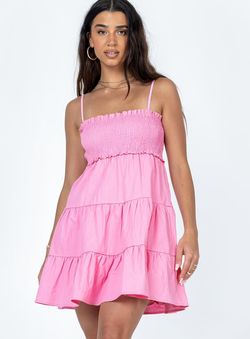 Style 1154588 Princess Polly Pink Size 4 Jersey Cocktail Dress on Queenly