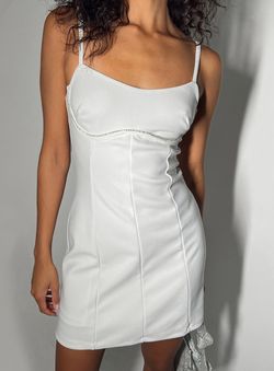 Style 1194369 Princess Polly White Size 8 Bachelorette Polyester Summer Party Bridal Shower Cocktail Dress on Queenly