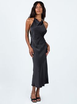 Style 1189264 Princess Polly Black Size 4 Halter Prom Jersey Party Cocktail Dress on Queenly