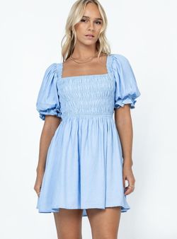 Style 1161671 Princess Polly Blue Size 12 Sleeves Floor Length Summer Cocktail Dress on Queenly
