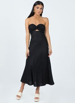 Style 1178478 Princess Polly Black Size 12 Floor Length Plus Size Midi Cocktail Dress on Queenly