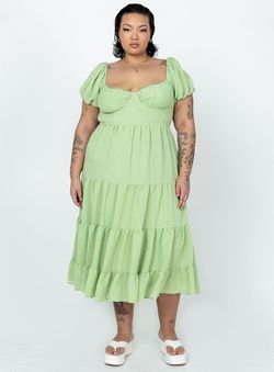 Style 1185483 Princess Polly Green Size 14 Tall Height Polyester Plus Size Euphoria Cocktail Dress on Queenly