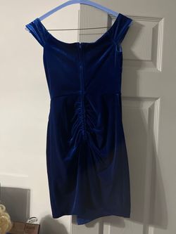 Midnight Doll Royal Blue Size 0 Midi Homecoming Cocktail Dress on Queenly