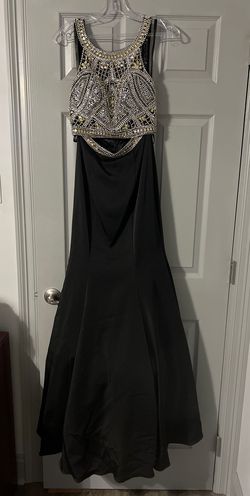 Jovani Black Size 2 Short Height Military Free Shipping Pageant Mermaid Dress on Queenly