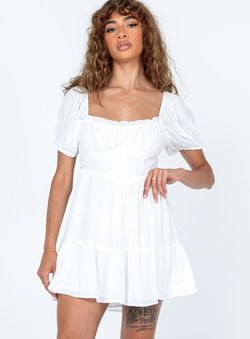 Style 1150732 Princess Polly White Size 0 Tall Height Mini Euphoria Cocktail Dress on Queenly