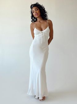 Style 1150295 Princess Polly White Size 2 Lace Tall Height Jersey Polyester Mermaid Dress on Queenly