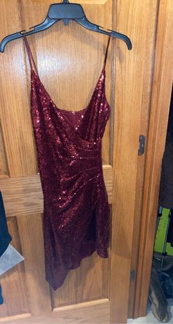 B. Darlin Red Size 4 Floor Length Nightclub Euphoria Side slit Dress on Queenly