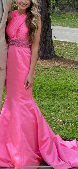 Sherri Hill Pink Size 0 Black Tie Military Mermaid Dress on Queenly