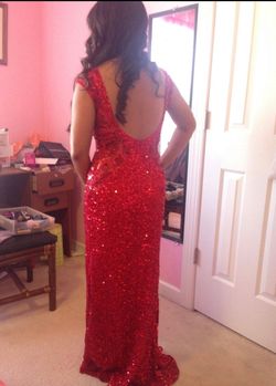 Scala Red Size 2 Prom Military Straight Dress on Queenly