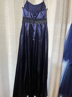 David's Bridal Blue Size 8 A-line Dress on Queenly