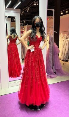 Style 54938 Sherri Hill Red Size 00 Pageant Corset Pattern Ball gown on Queenly