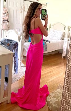 Faviana Hot Pink Size 6 Floor Length Barbiecore Mermaid Dress on Queenly