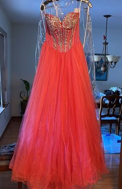 Sherri Hill Pink Size 2 Jewelled Satin Beaded Top Ball gown on Queenly