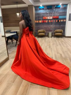 Portia and Scarlett Red Size 8 Prom Custom A-line Ball gown on Queenly