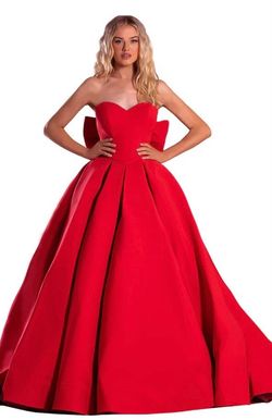 Portia and Scarlett Red Size 8 Prom Custom A-line Ball gown on Queenly