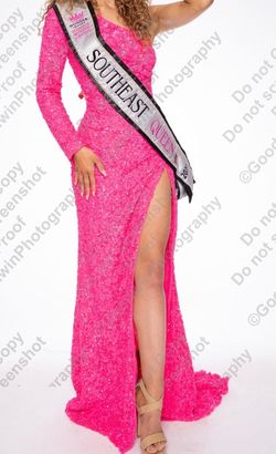 Sherri Hill Pink Size 2 Floor Length Photoshoot Prom Side slit Dress on Queenly