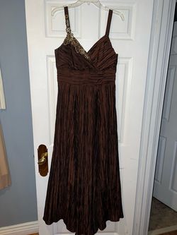 Together for Spiegel Brown Size 10 Military Floor Length Straight Dress on Queenly