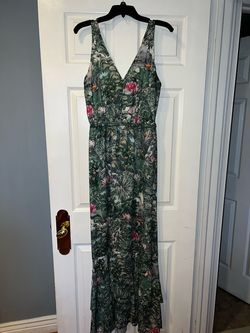 H&M Green Size 8 Handm Military Straight Dress on Queenly